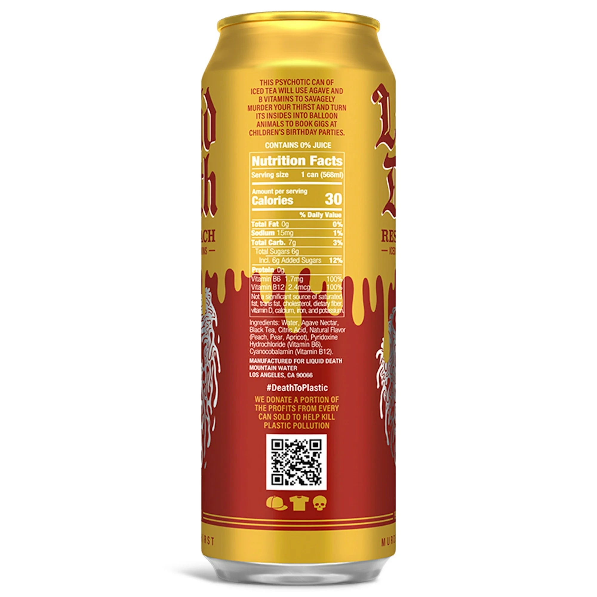 Liquid Death Rest in Peach Iced Tea 19 Oz