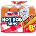 Bimbo White Hot Dog Buns 8 count 14 oz Bag