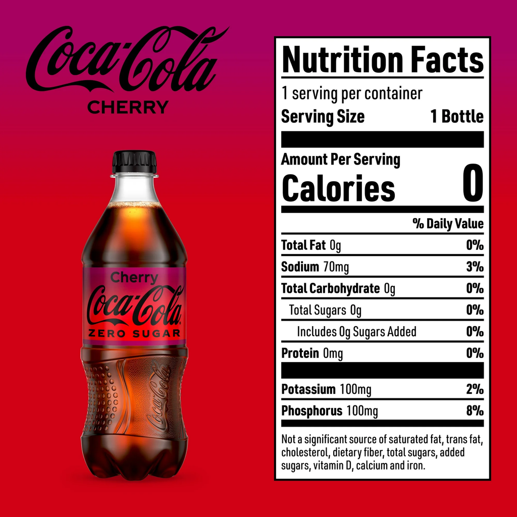 Coke Cherry Zero Sugar 20 oz