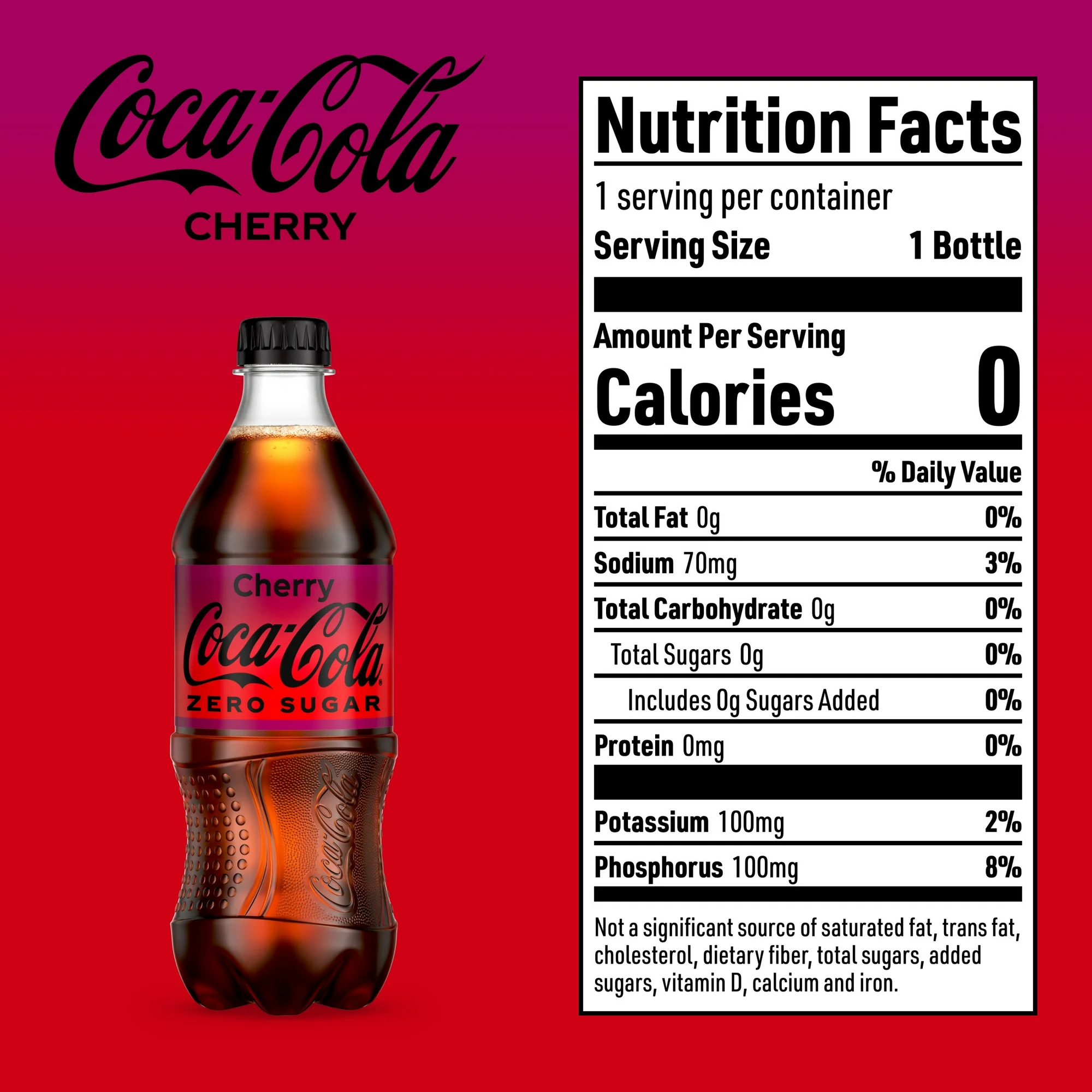 Coke Cherry Zero Sugar 20 oz