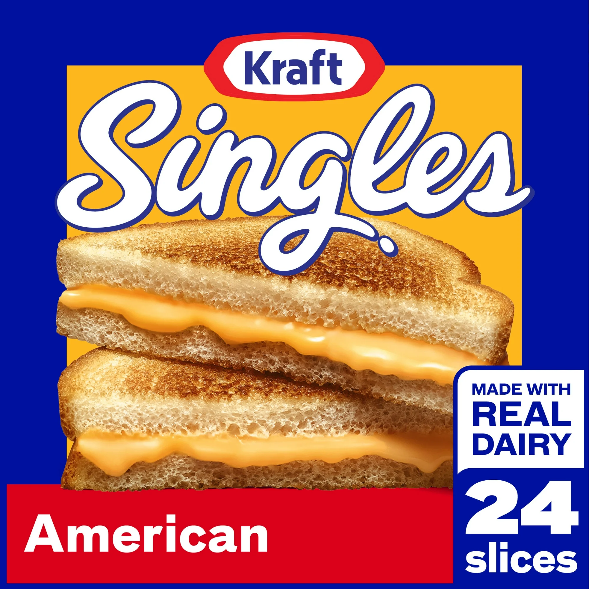 Kraft Singles American Cheese Slices 24 Count (Refrigerated)