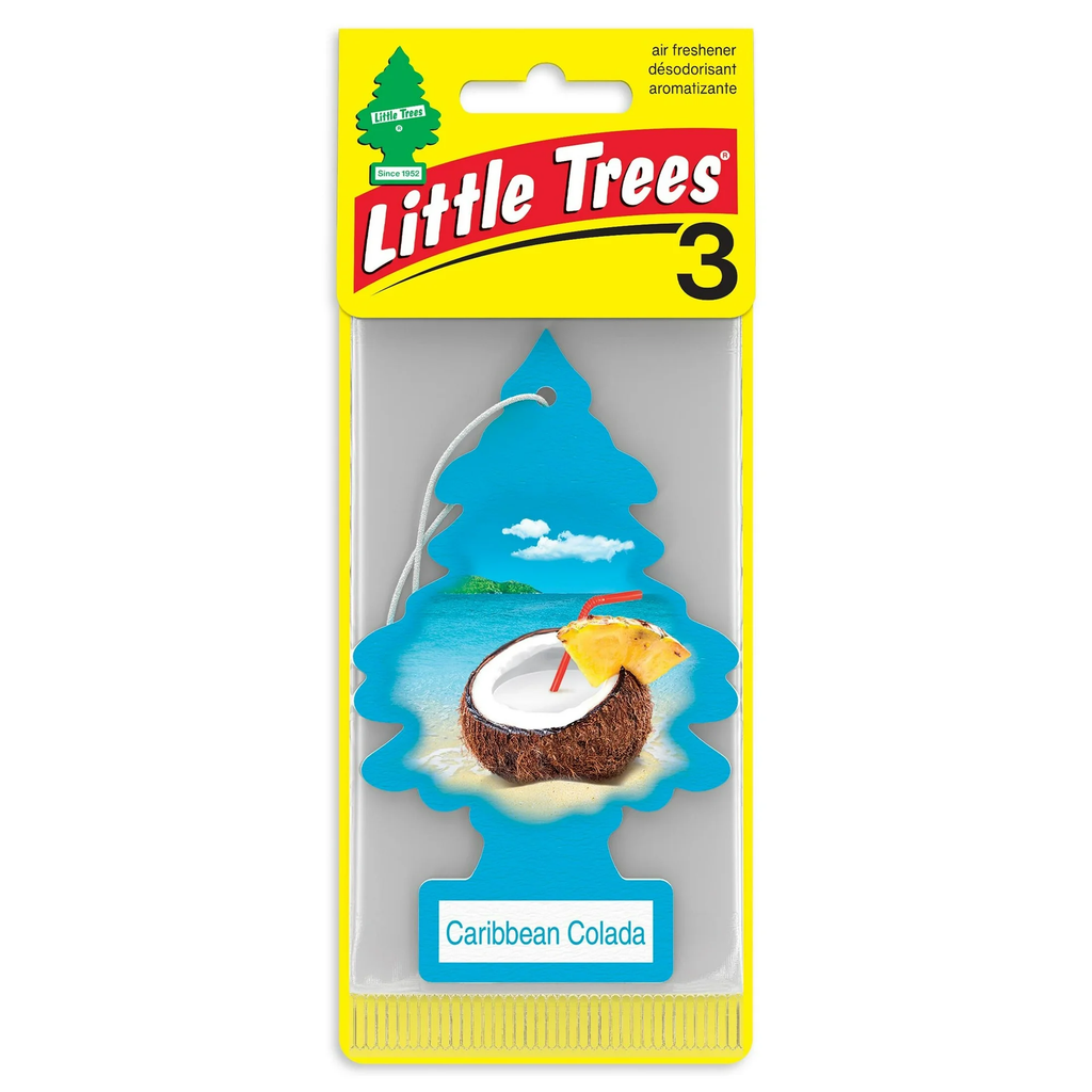 Little Trees Air Freshener Caribbean Colada Fragrance 3-Pack