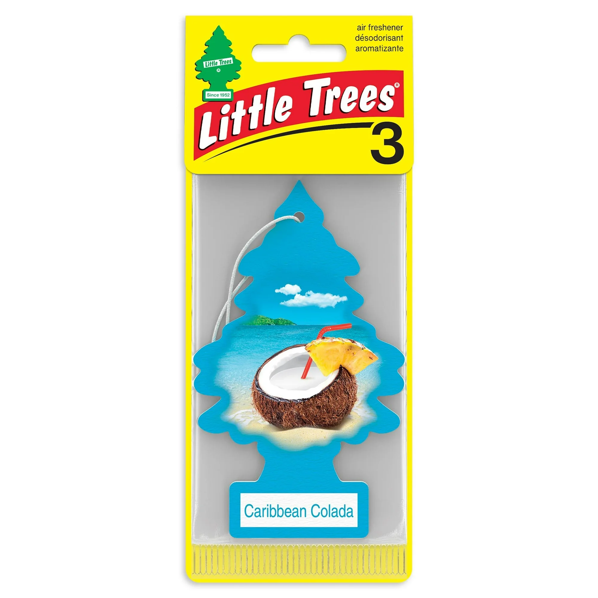 Little Trees Air Freshener Caribbean Colada Fragrance 3-Pack