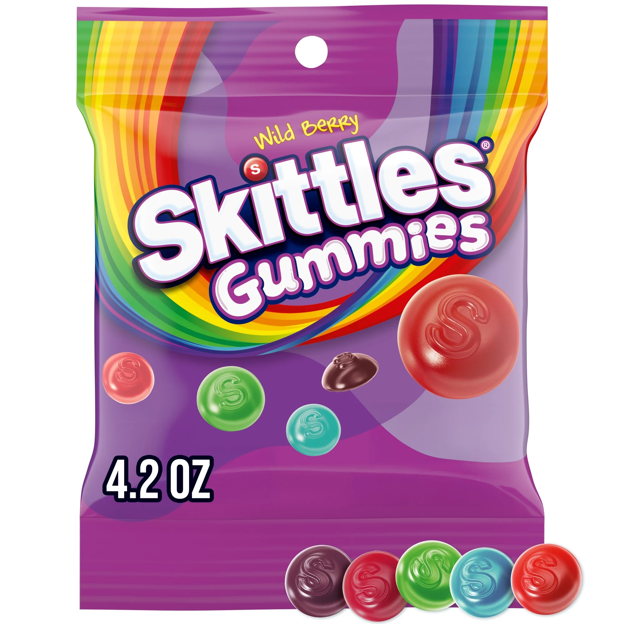 Skittles Gummies Wild Berry Gummy Candy 4.2 oz Bag