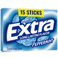 Extra Gum Peppermint Sugar Free Chewing Gum 15 Stick