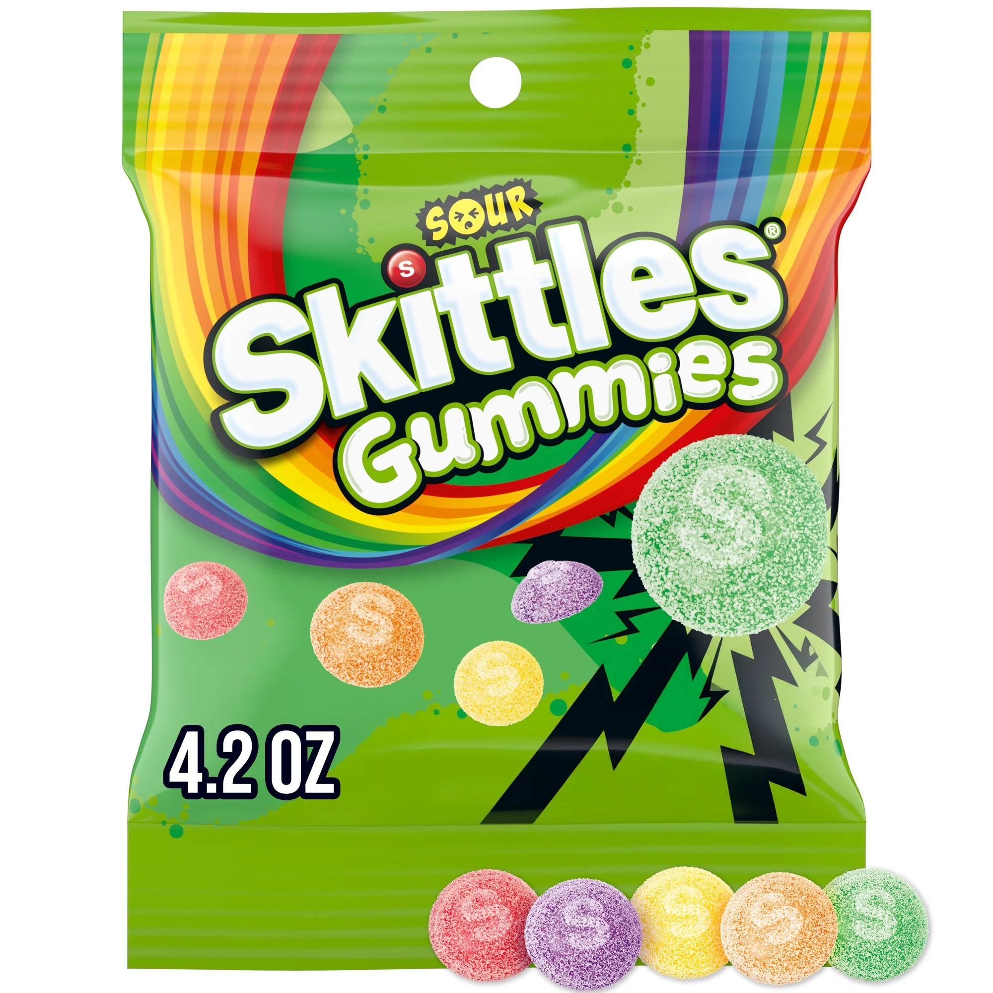 Skittles Gummies Sour Gummy Candy 4.2 oz Bag