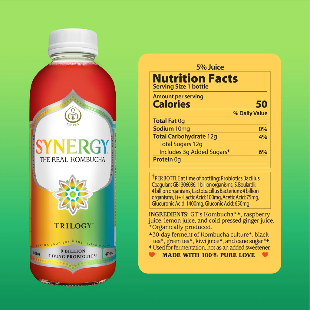 Synergy The Real Kombucha Trilogy 16 fl oz