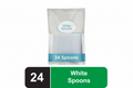 Plastic Basic White Spoons 24 Count
