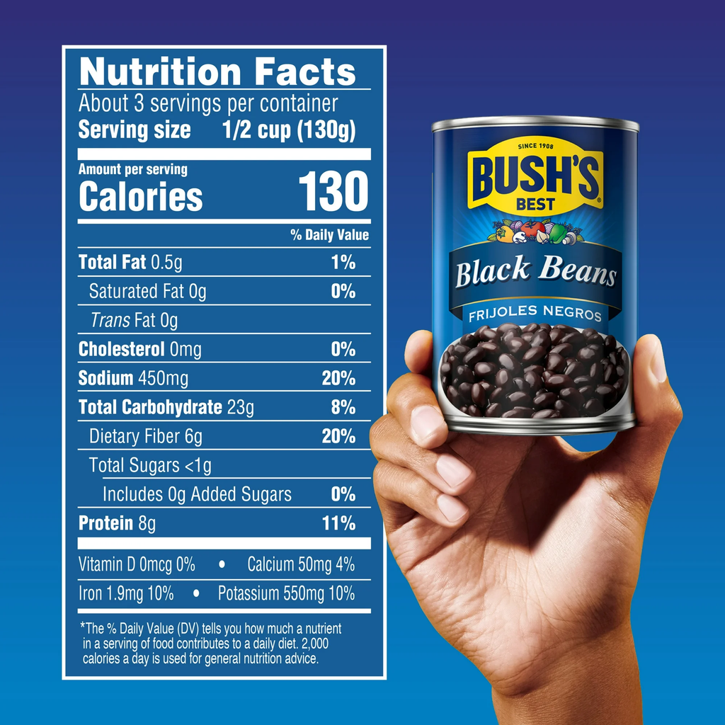Bush's Black Beans Canned Beans 15 oz