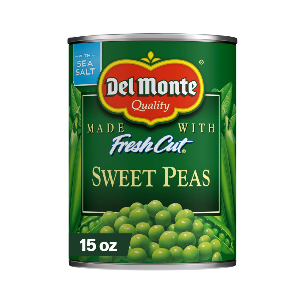 Del Monte Sweet Peas Canned Vegetables 15 oz Can