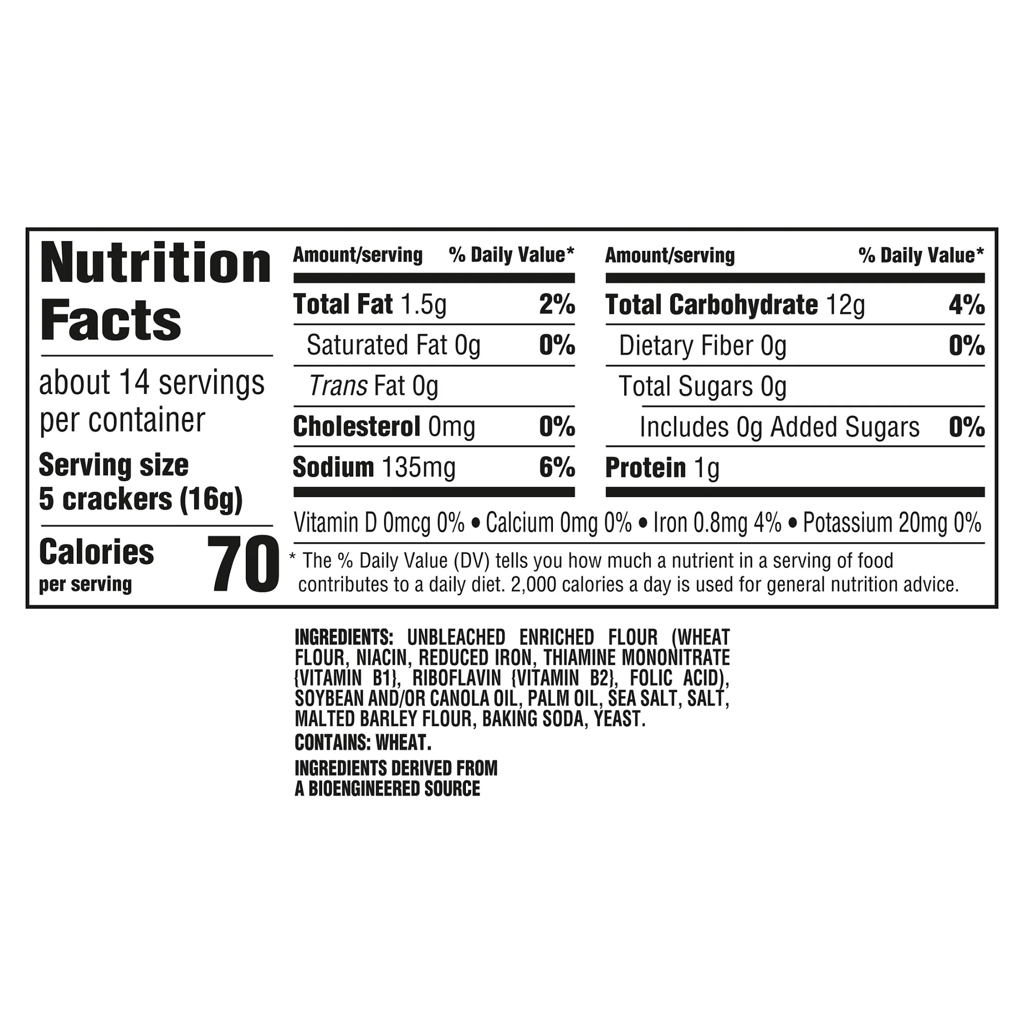Premium Original Saltine Crackers Lunch Snacks 8 oz