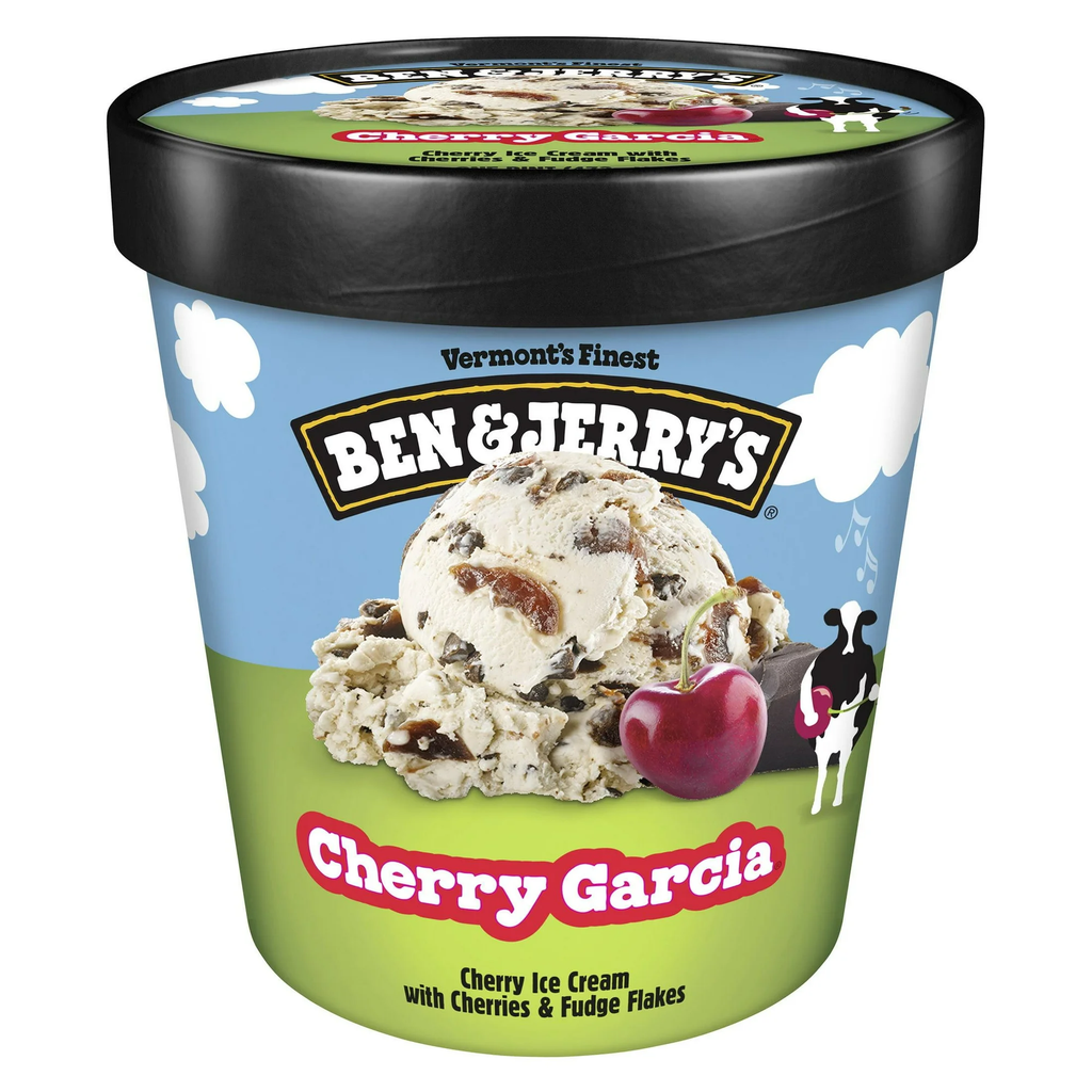 Ben & Jerry's Cherry Fudge Flakes Ice Cream Pint 16 fl oz
