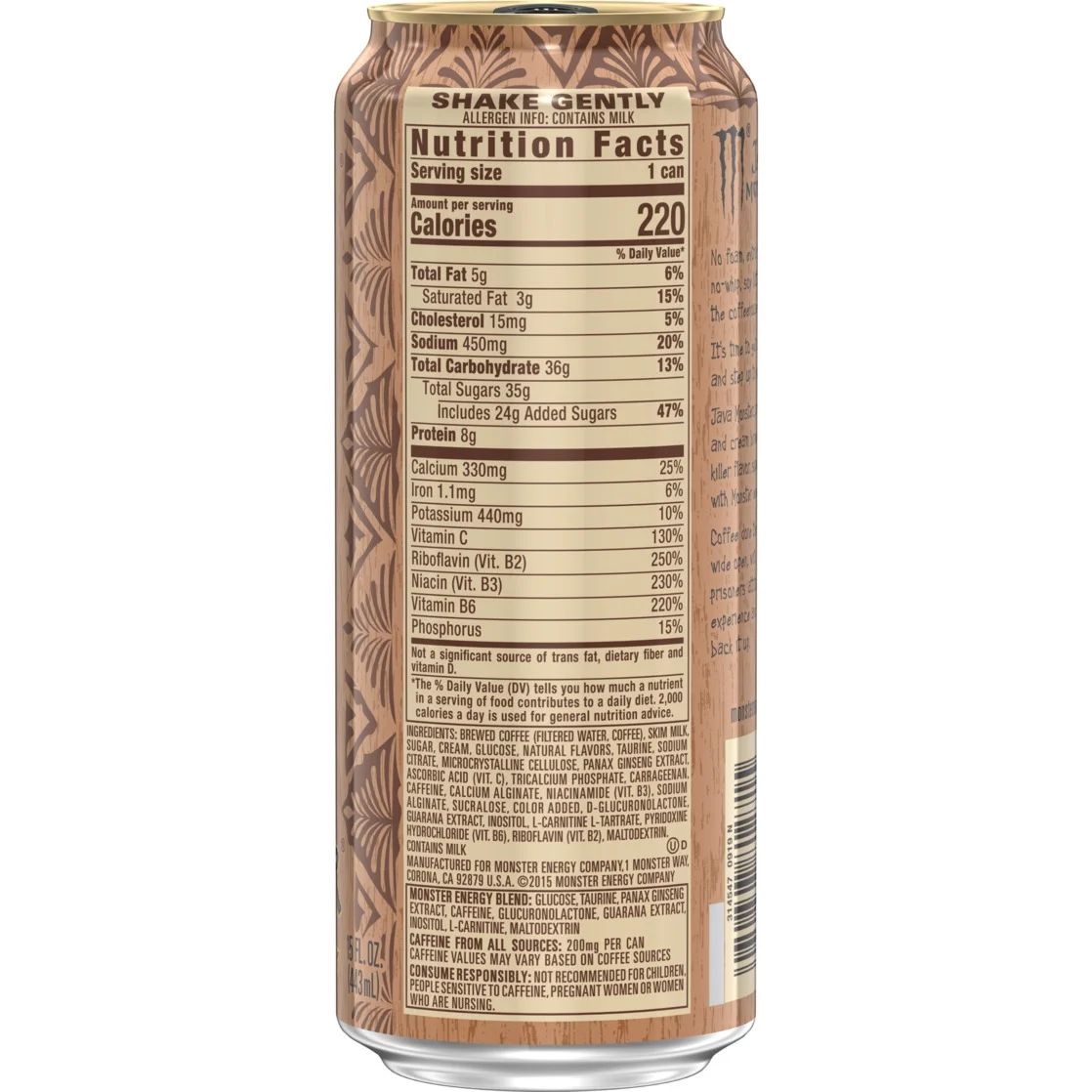 Monster Energy Java Loca Moca Energy Coffee Drink 15 oz
