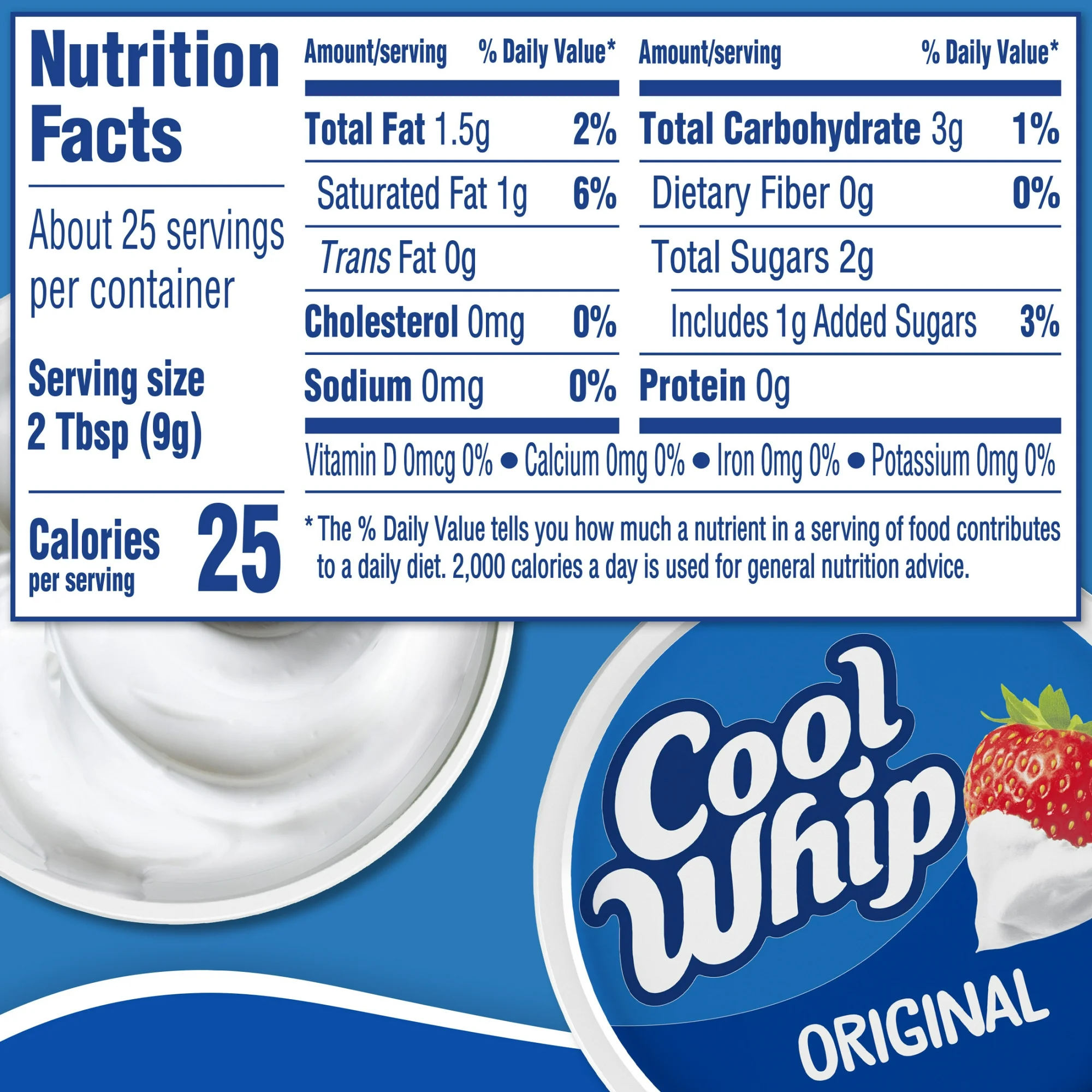 Cool Whip Original Whipped Topping 8 oz Tub (Refrigerated)