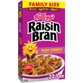 Kellogg’s Raisin Bran Breakfast Cereal High Fiber 28g Whole Grain Family Size 22.1 oz