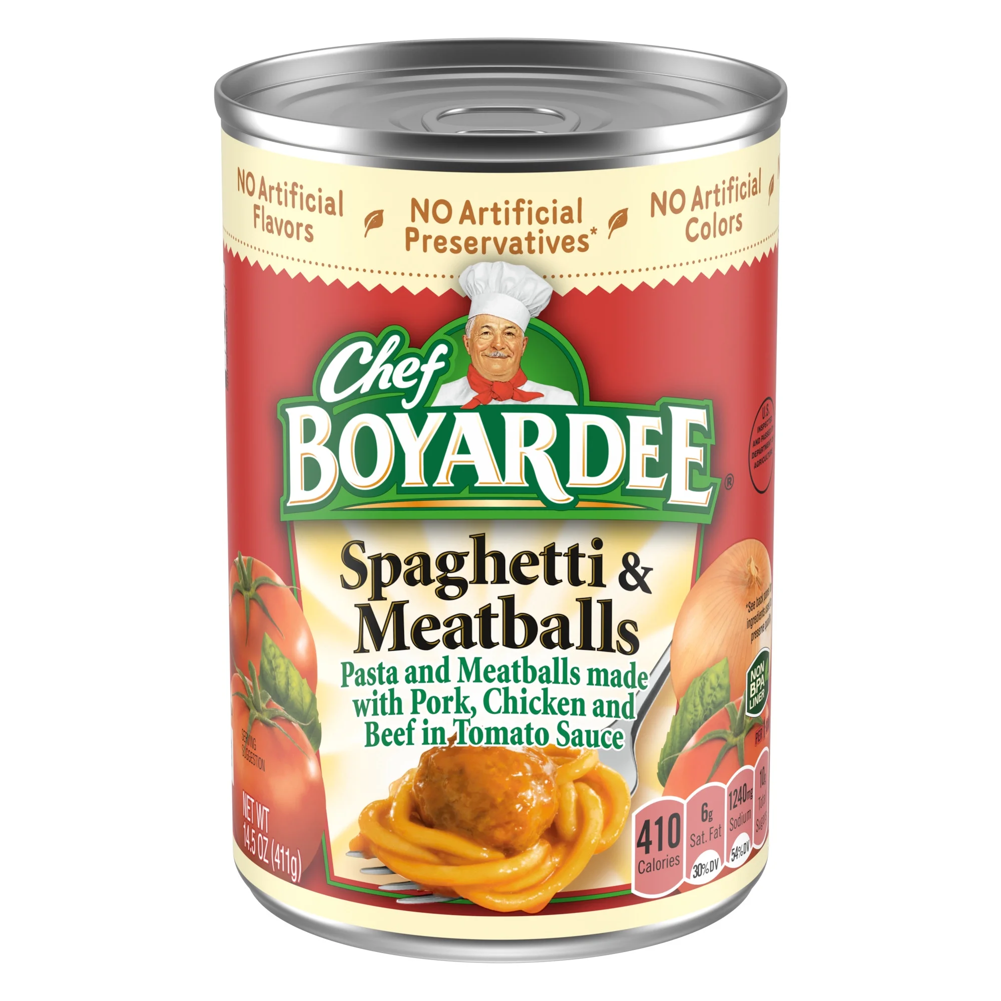 Chef Boyardee Spaghetti and Meatballs in Tomato Sauce Ready-to-Eat Meal 14.5 oz. Can