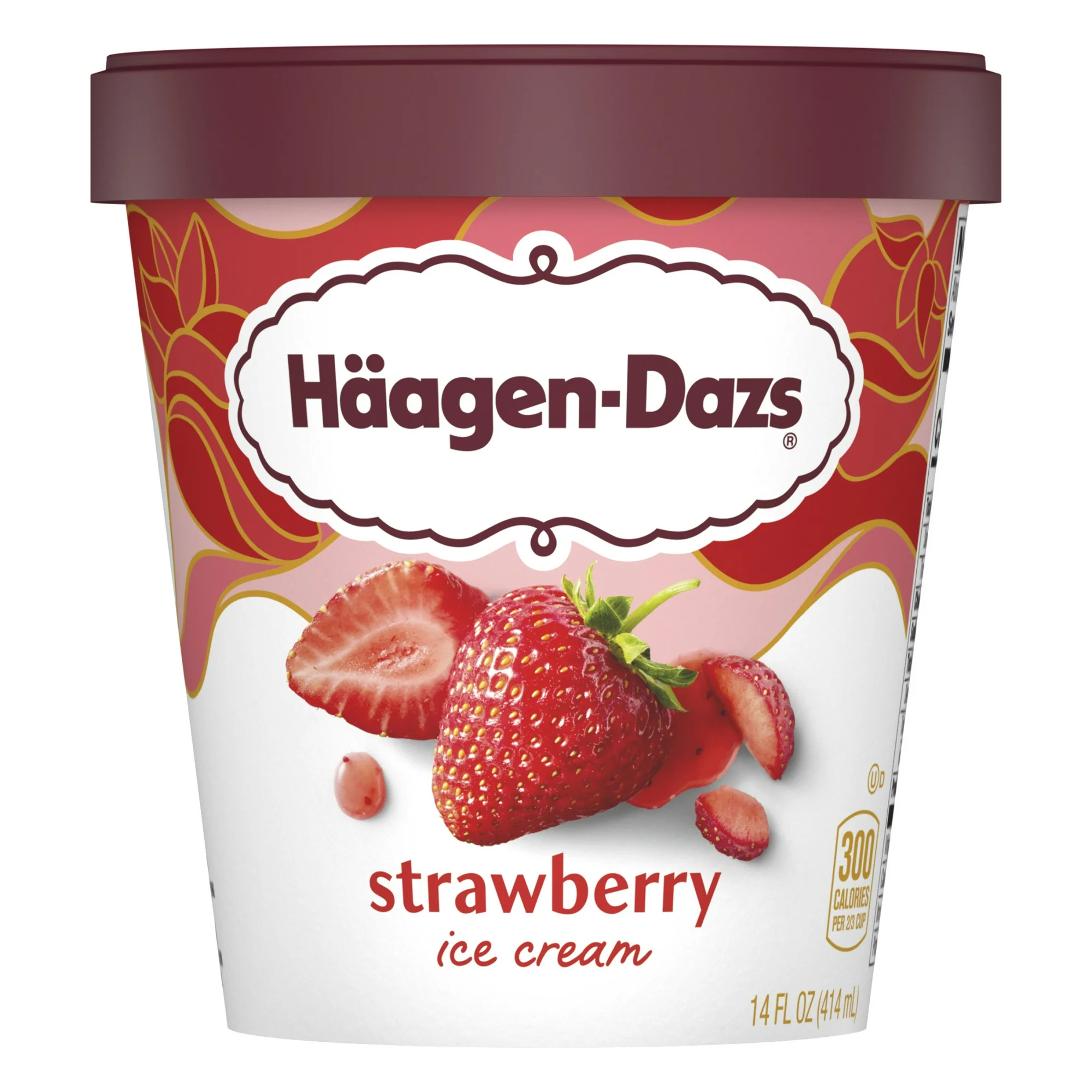 Haagen Dazs Strawberry Ice Cream Gluten Free Kosher 14 oz