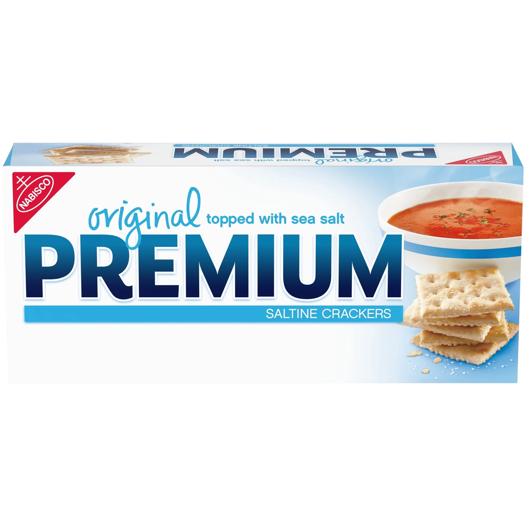 Premium Original Saltine Crackers Lunch Snacks 8 oz