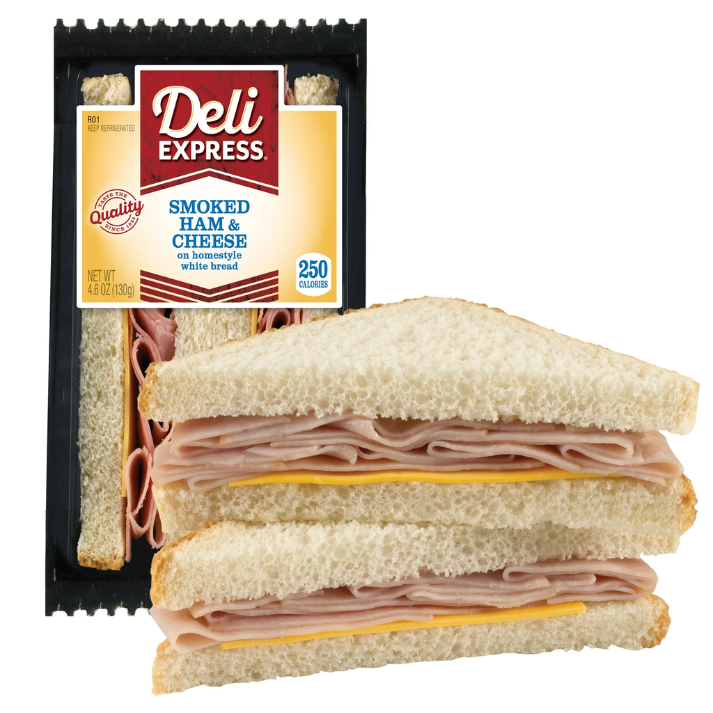 Deli Express Smoked Ham & Cheese Sandwich Wedge 4.6 oz 1 Count