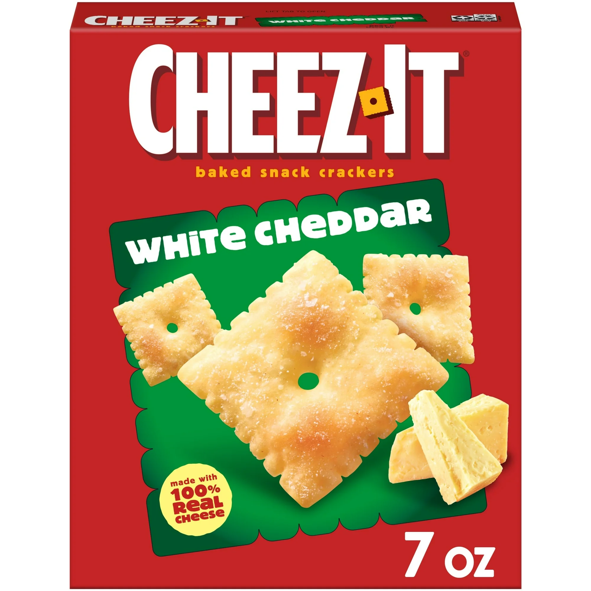 Cheez-It White Cheddar Cheese Crackers Baked Snack Crackers 7 oz