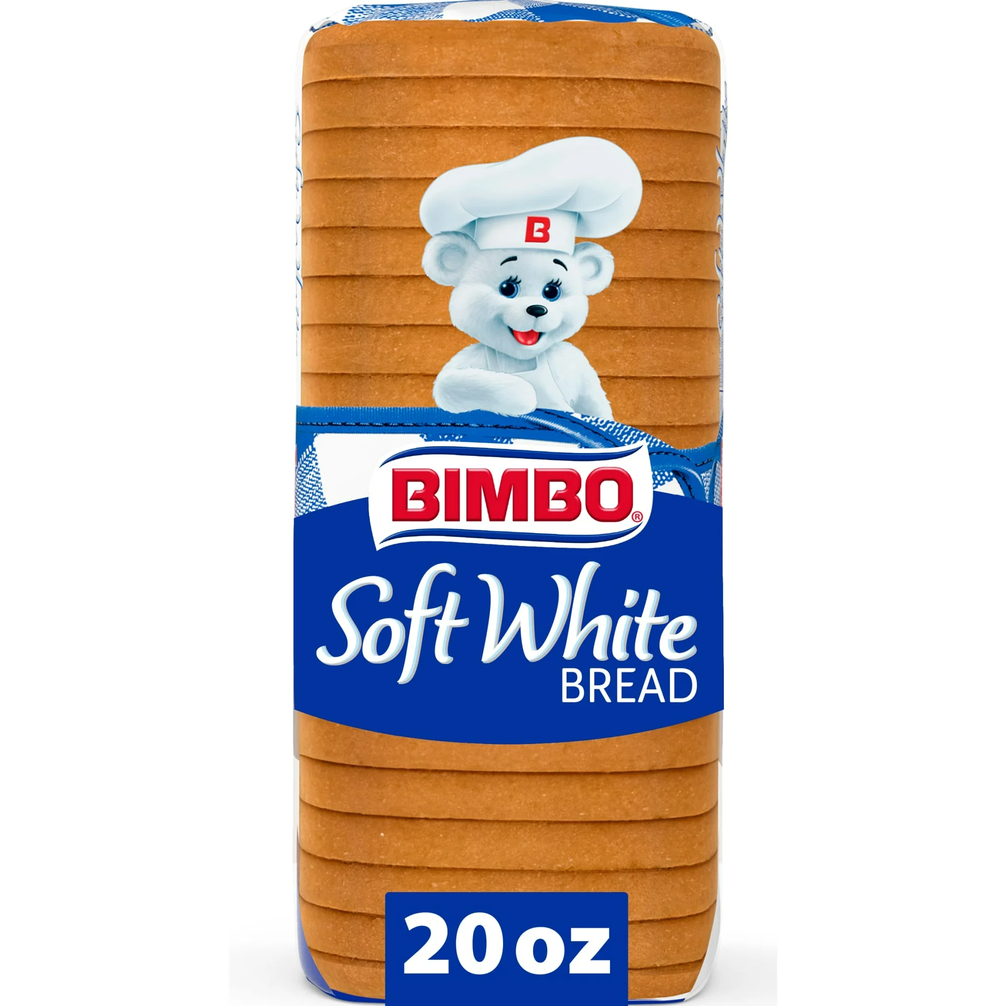 Bimbo Soft White Bread 20 oz White Bread Bag