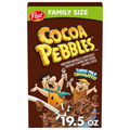 Post Cocoa PEBBLES Breakfast Cereal Gluten Free & Chocolatey Family Size Box 19.5 oz