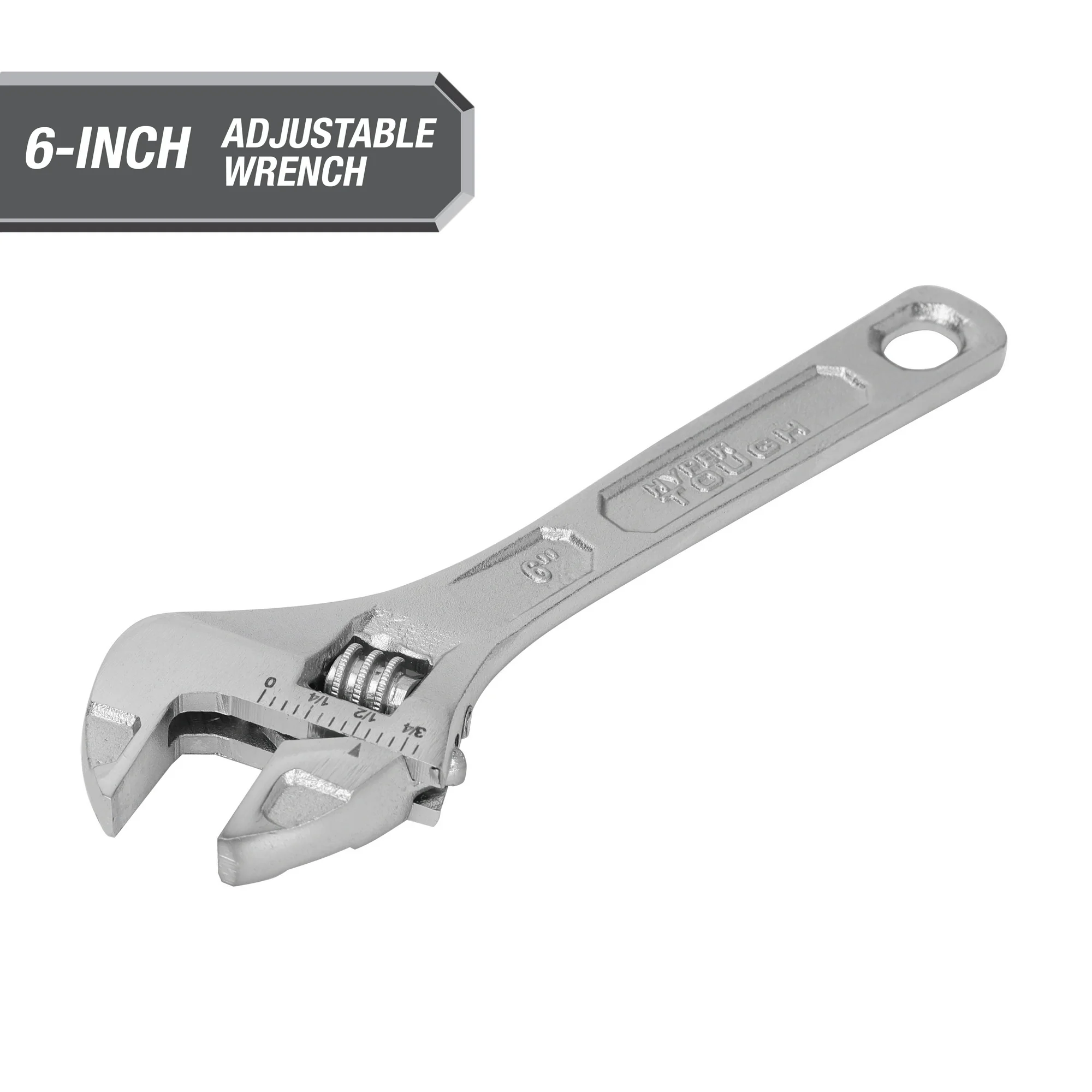 Tough 6-inch Adjustable Wrench, Steel Construction