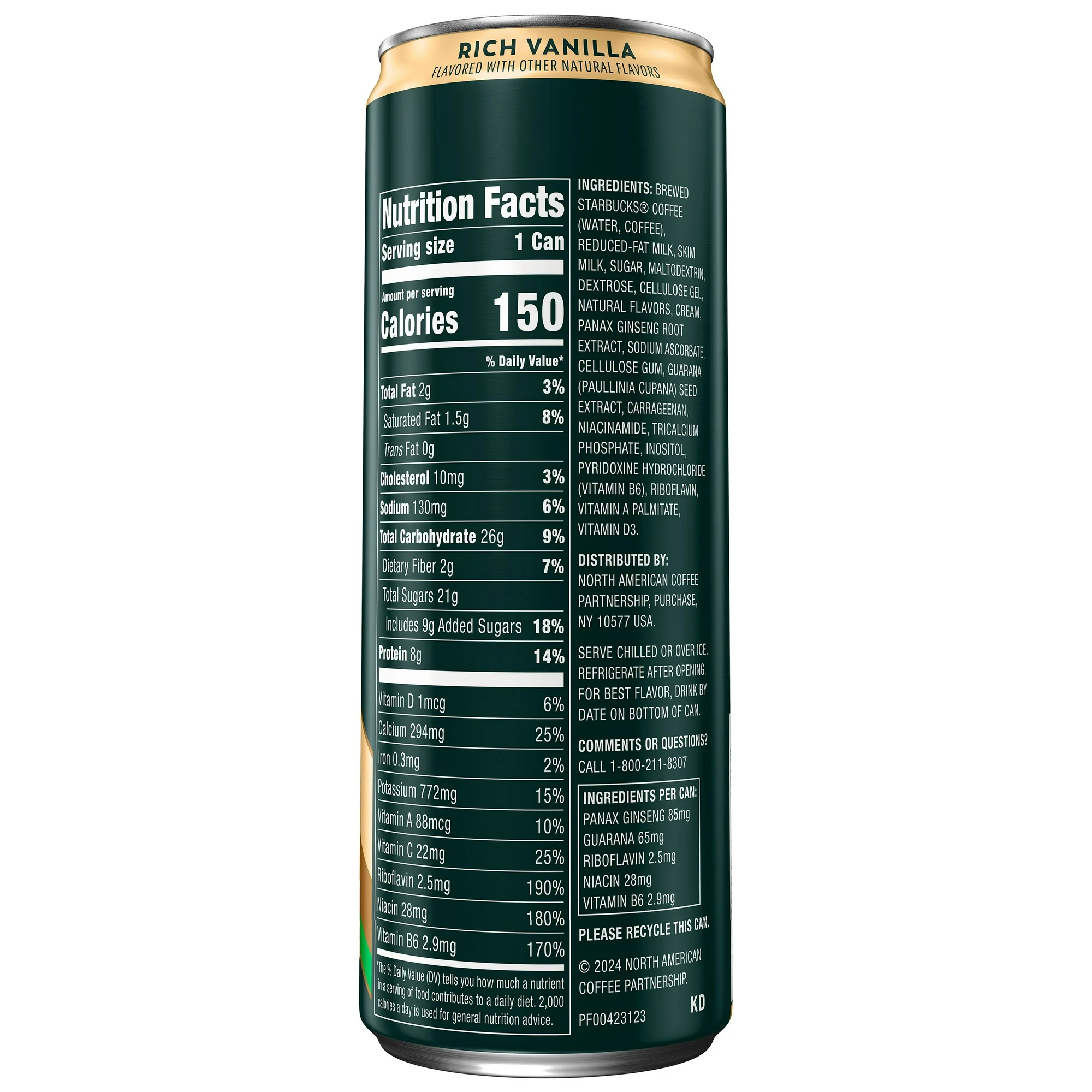 Starbucks Tripleshot Energy Coffee Beverage Rich Vanilla 11 oz