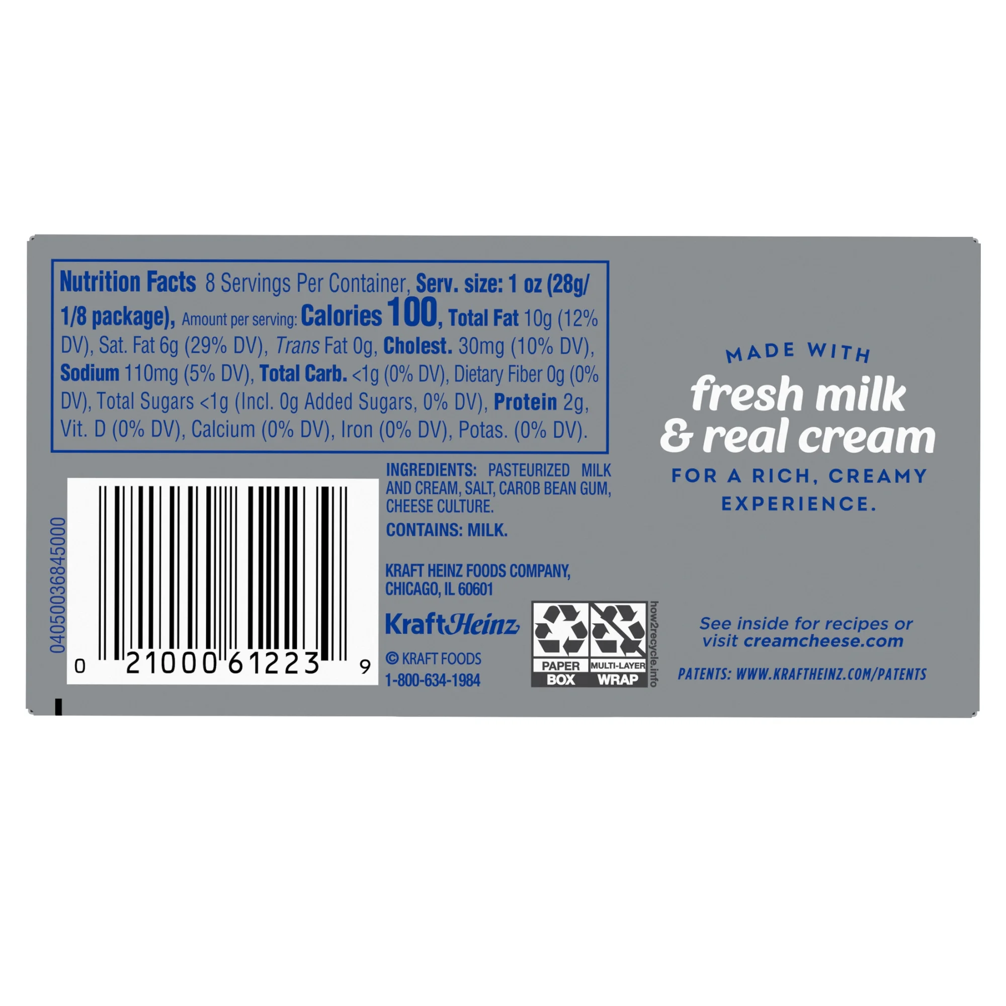 Philadelphia Original Cream Cheese 8 oz (Refrigerated)
