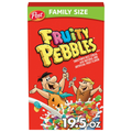 Post Fruity PEBBLES Breakfast Cereal Gluten Free Family Size Box 19.5 oz