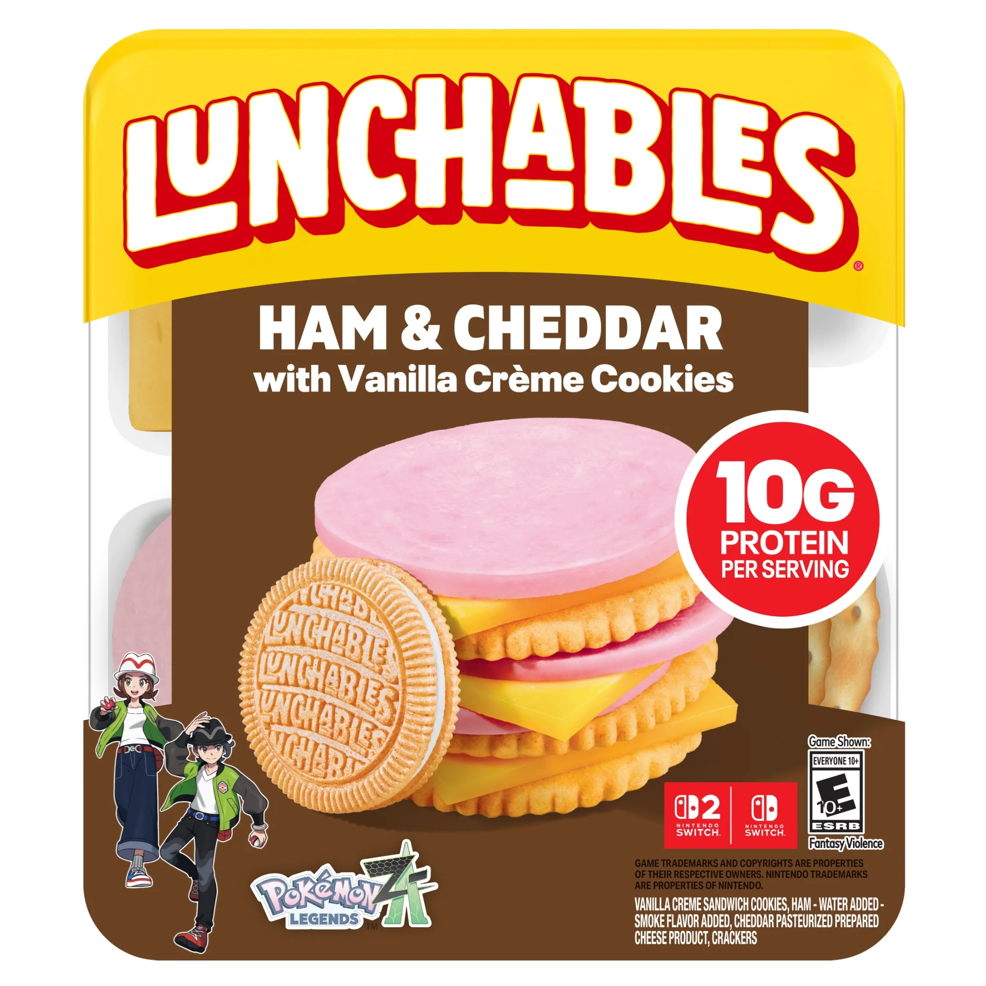 Lunchables Ham & Cheddar with Vanilla Creme Cookies 3.5 oz Pack
