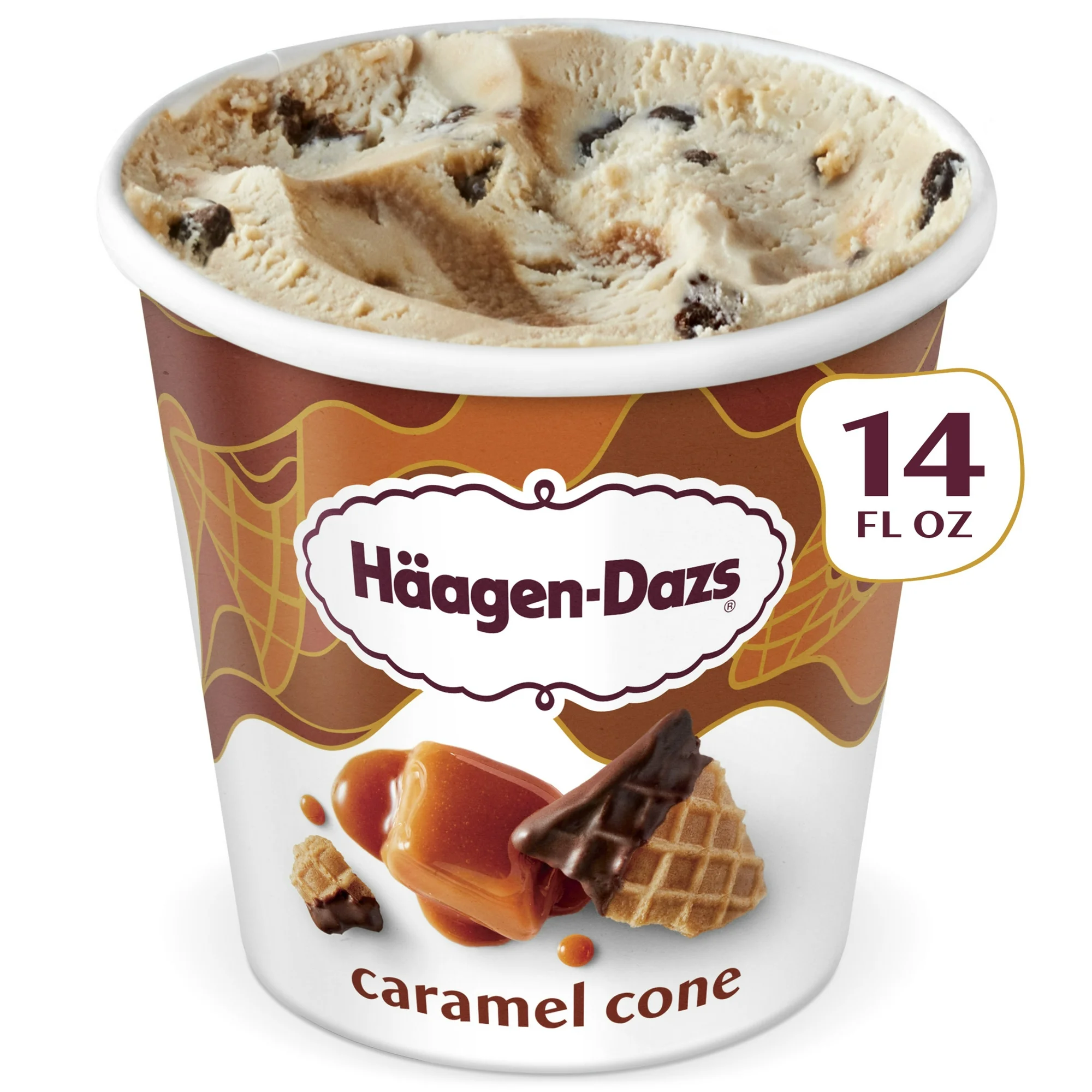 Haagen Dazs Caramel Cone Ice Cream Kosher 14 oz