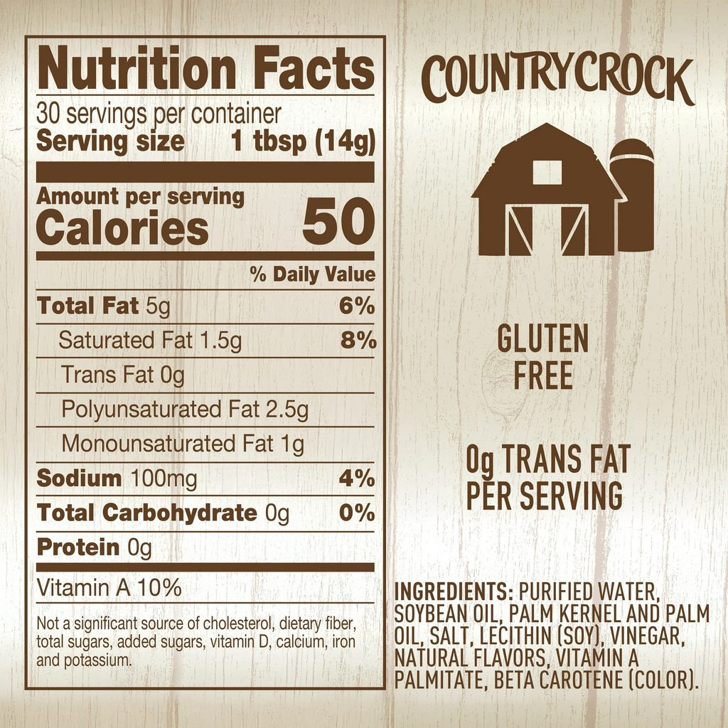 Country Crock Original Buttery Spread 15 oz (Refrigerated)