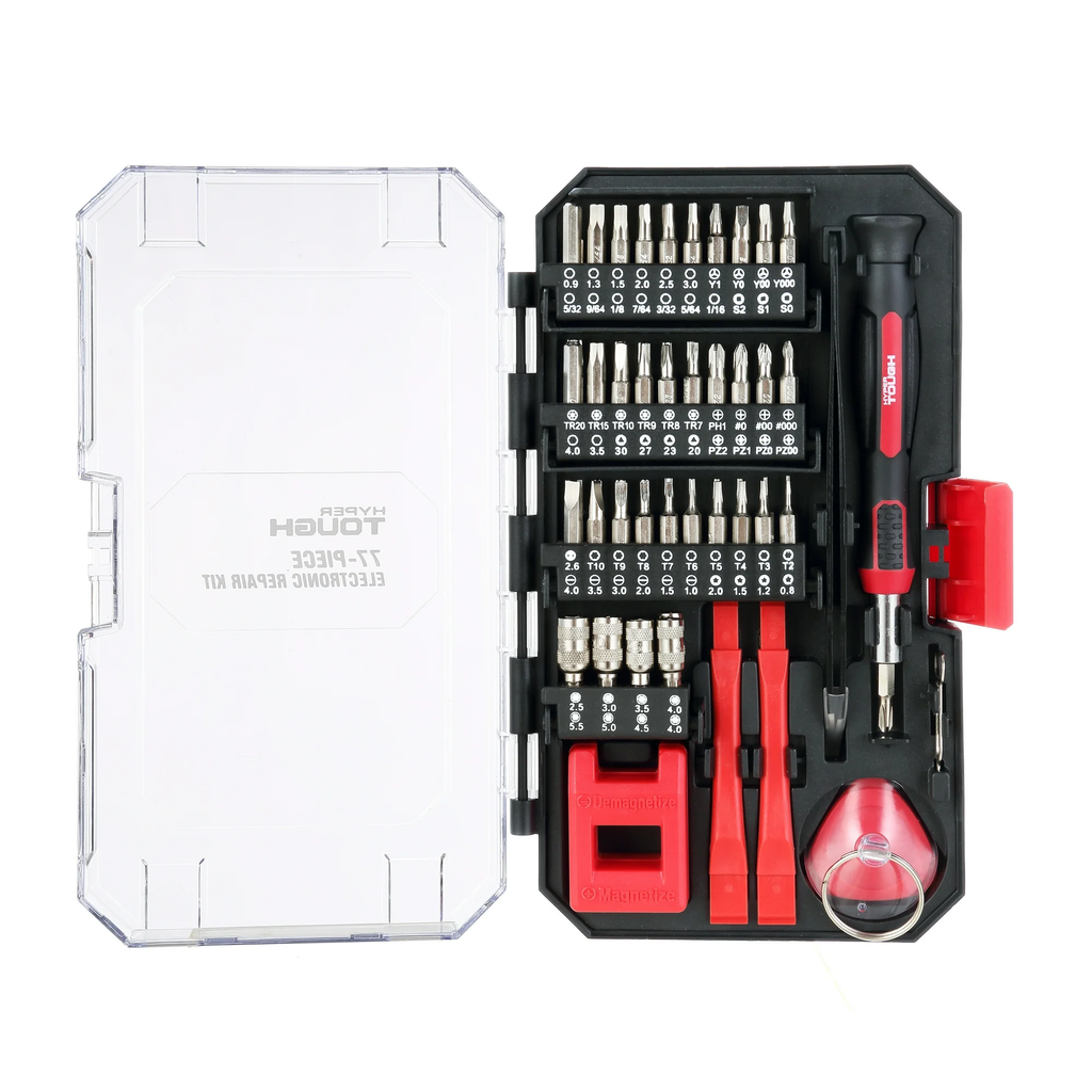 77 Piece Precision Tool Kit with Magnetic Screwdriver