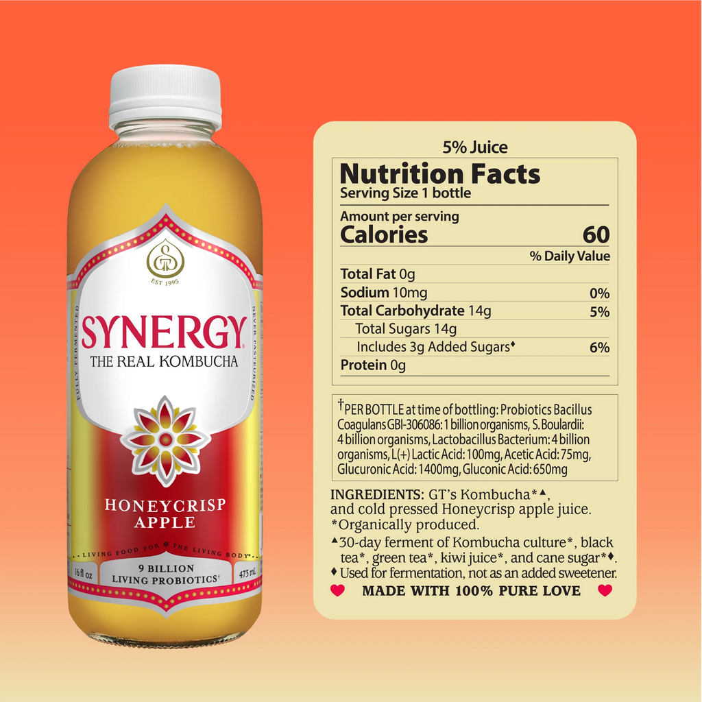 Synergy The Real Kombucha Honeycrisp Apple 16 fl oz
