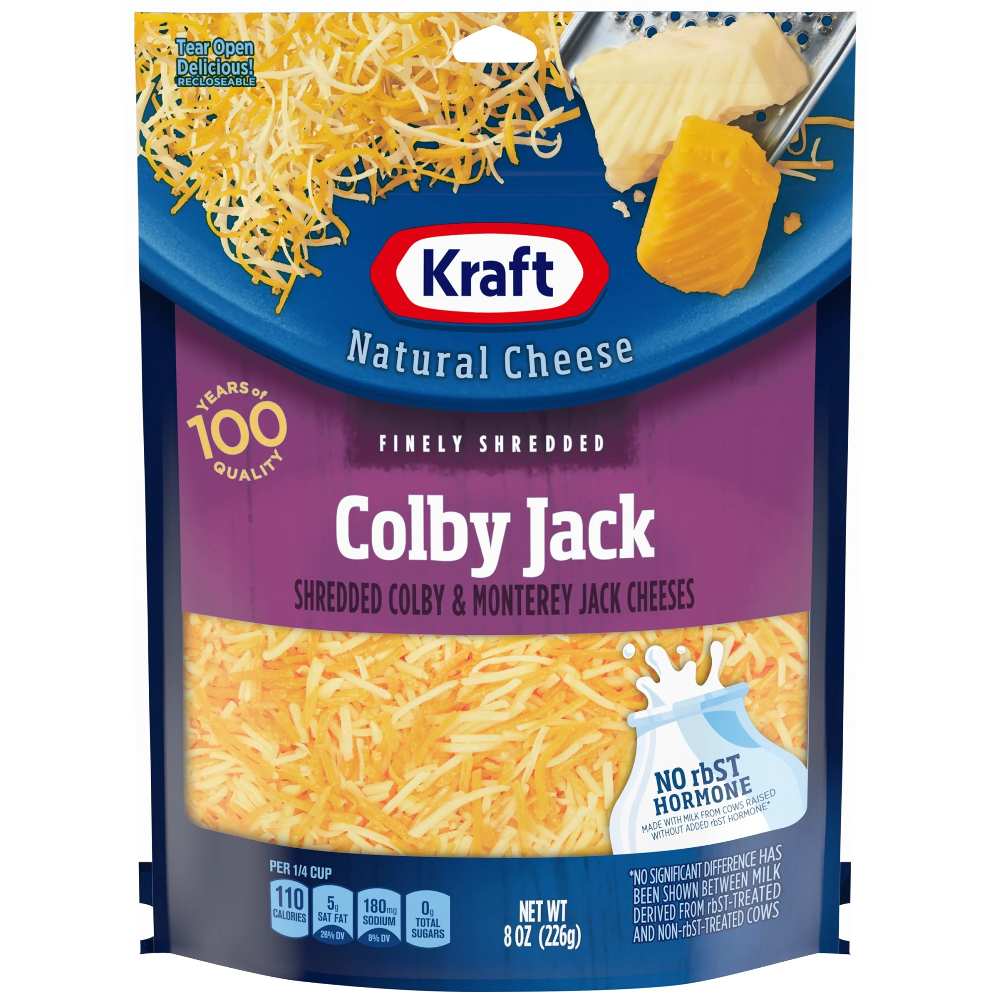 Kraft Colby Jack Finely Shredded Cheese 8 oz Bag