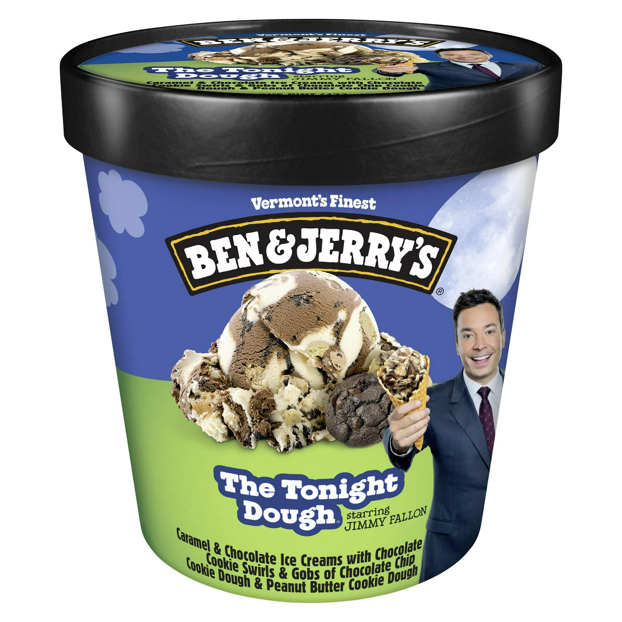 Ben & Jerry's The Tonight Dough Chunky Caramel & Chocolate Ice Cream Pint 16 fl oz