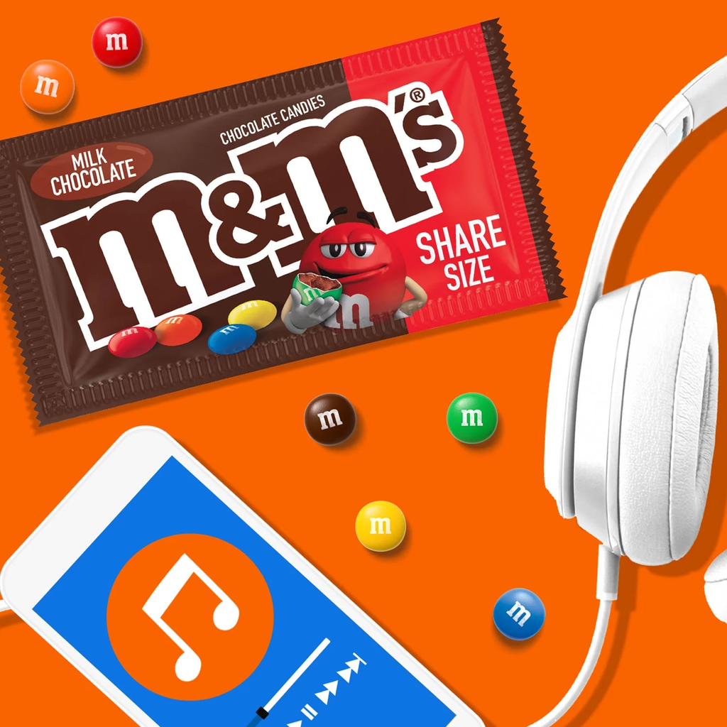 M&M'S Milk Chocolate Candy Pouch Sharing Size 3.14 oz