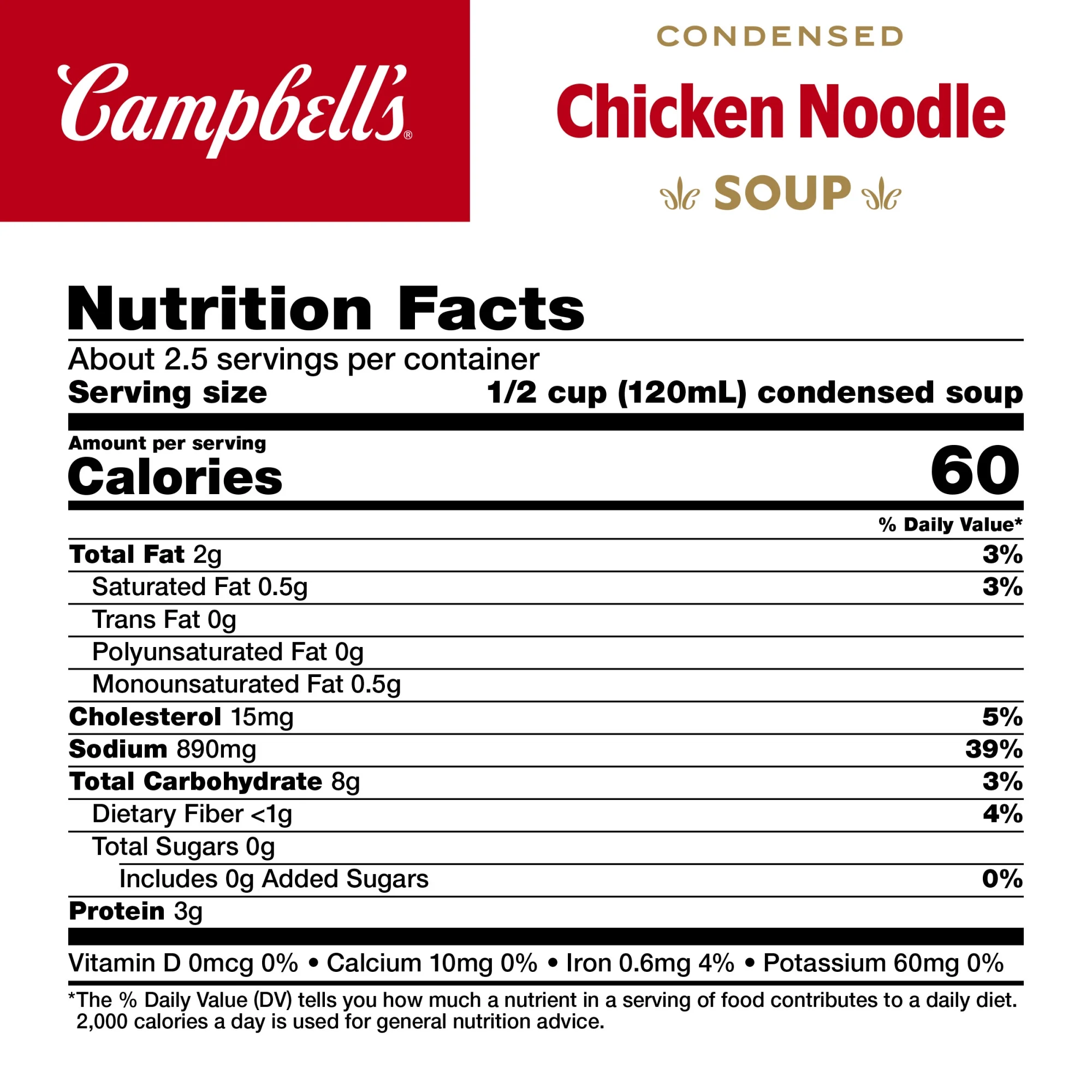 Campbell’s Condensed Chicken Noodle Soup 10.75 oz Can