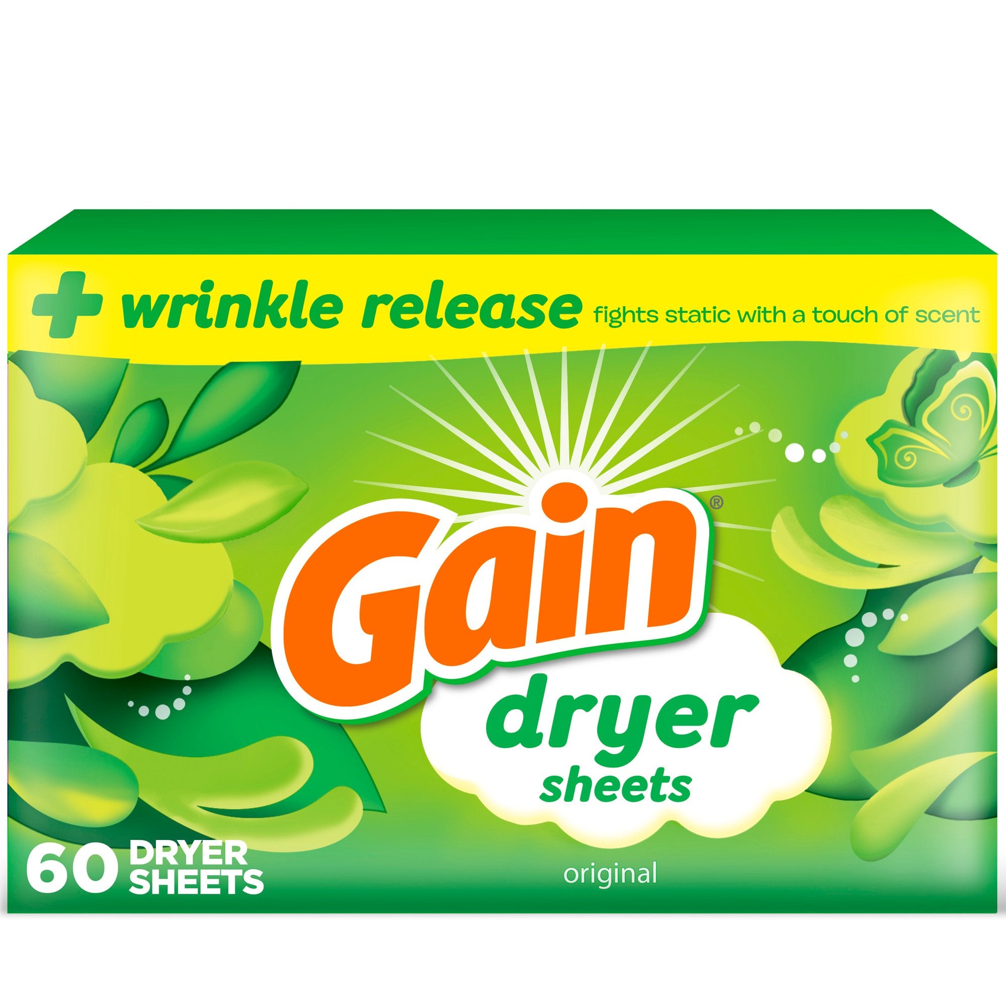 Gain Dryer Sheets Original Scent 60 Count