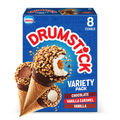 Drumstick Chocolate Vanilla Sundae Cones Variety Pack Kosher 8 Count