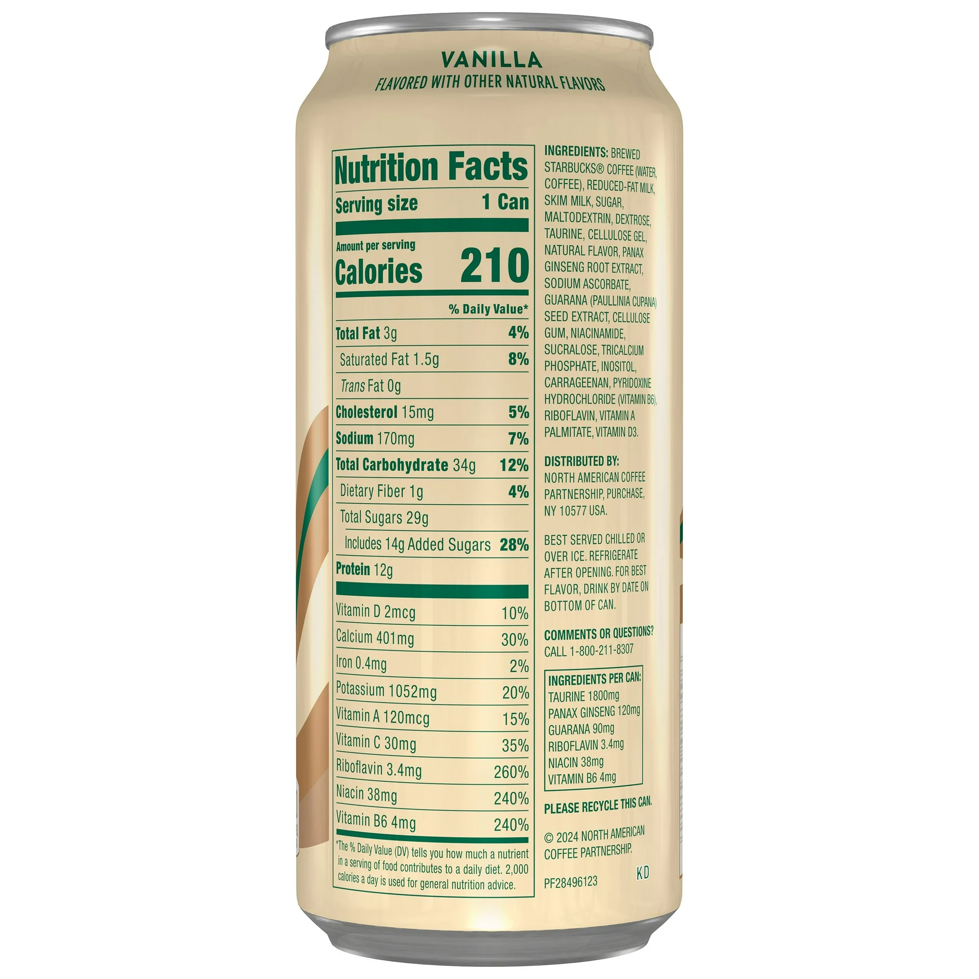 Starbucks Doubleshot Energy Vanilla Coffee Energy Drink 15 oz
