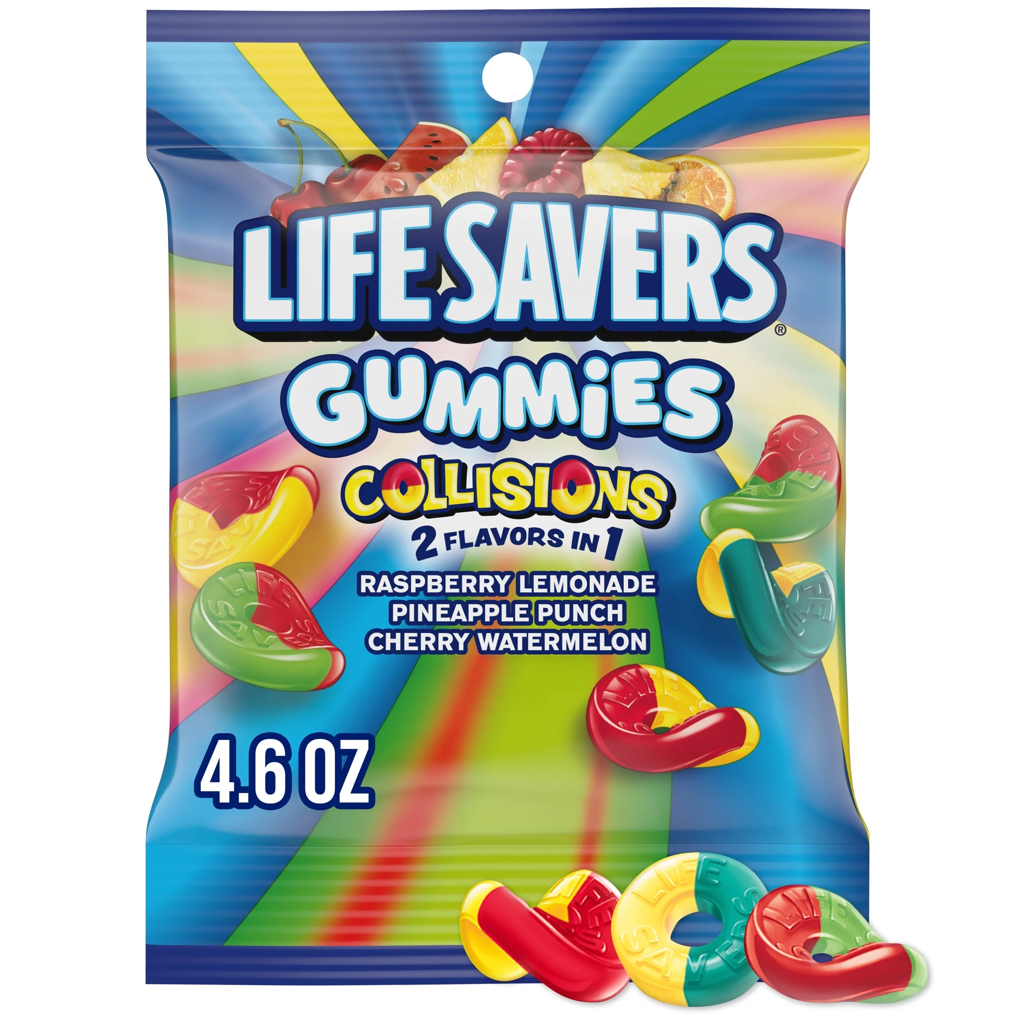 Life Savers Gummies Collisions Gummy Candy Fruit Mix  4.6 oz Bag