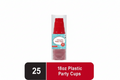 Disposable Plastic Cups Red 18 oz 25 Count