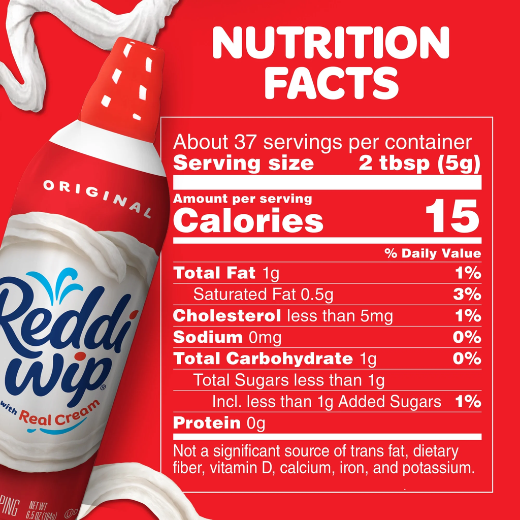 Reddi wip Original Whipped Topping 6.5 oz (Refrigerated)
