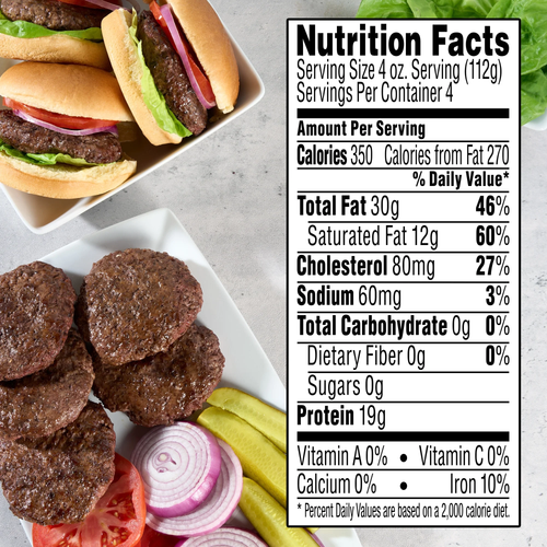 73% Lean / 27% Fat Ground Beef, 1 lb Roll, Frozen