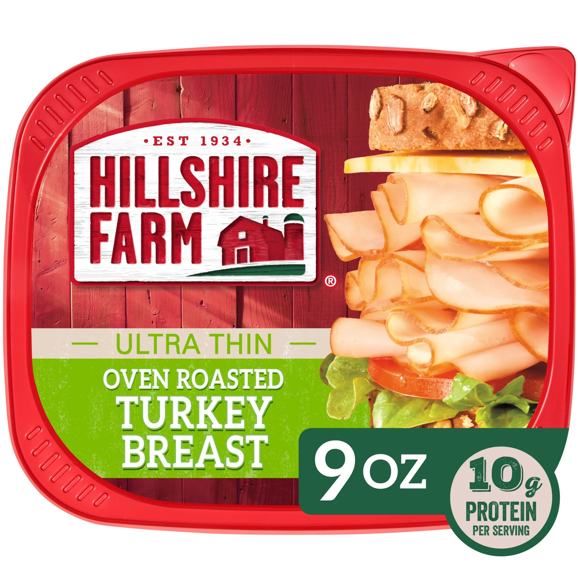 Hillshire Farm Ultra Thin Oven Roasted Turkey Breast Lunchmeat 9 oz Plastic Tub Refrigerated
