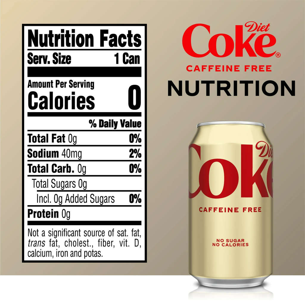 Diet Coke Caffeine Free 12 Pack Soda