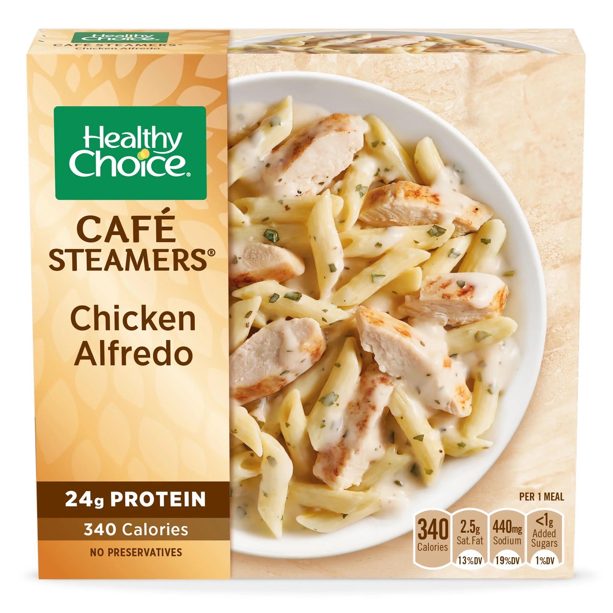 Healthy Choice Cafe Steamers Chicken Alfredo High Protein Frozen Meal 9.25 oz. Bowl
