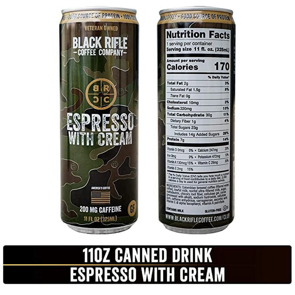 Black Rifle Coffee Company Iced Flavored Espresso with Cream 11 oz
